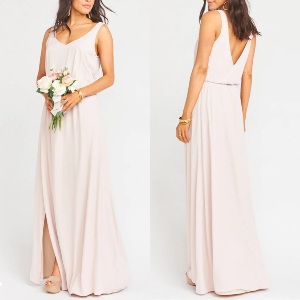 Show Me Your Mumu Kendall Maxi Dress Show Me Your Ring Crisp Beige Small New